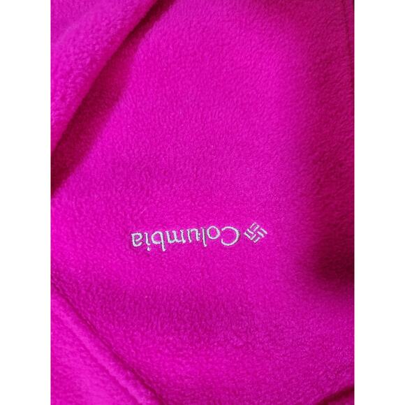 Columbia Full Zip Fleece Jacket Girl's Size Large 14-16 Pink - Picture 3 of 3